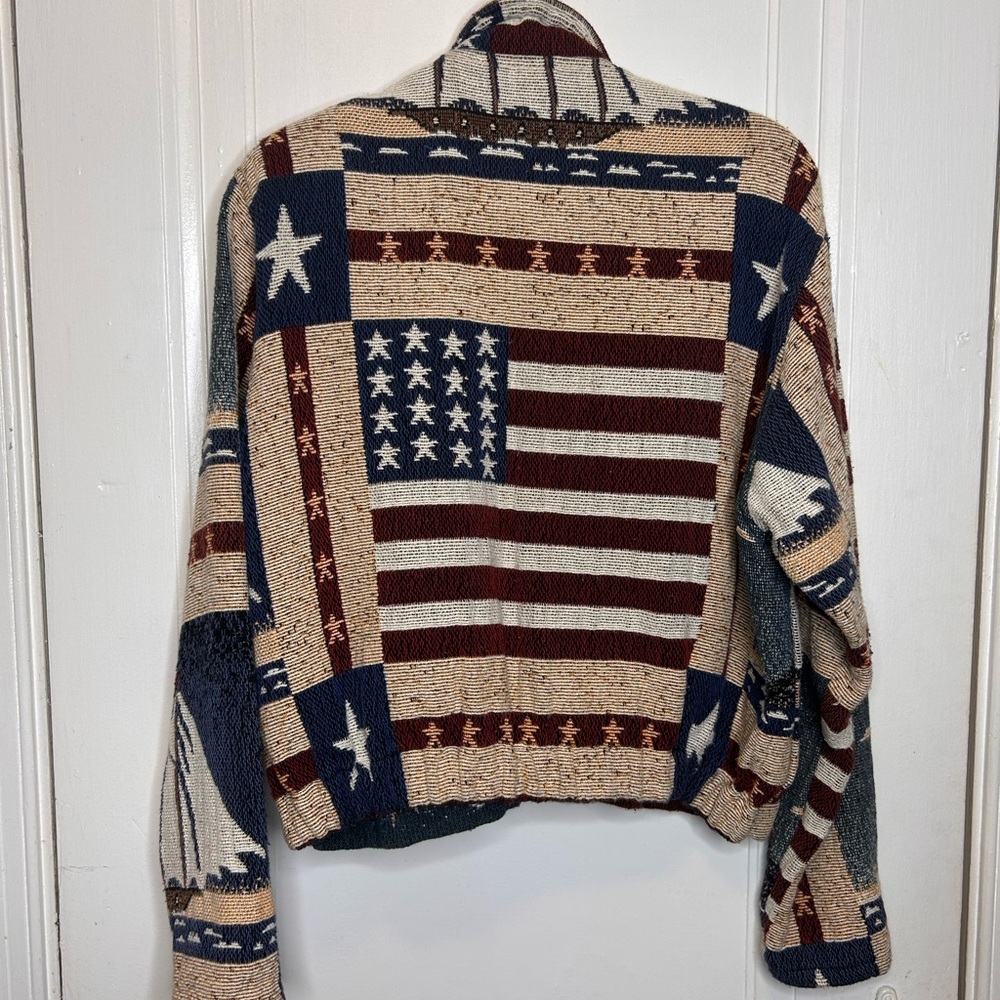 Patriotic Tapestry Jacket with Stars and Stripes - Picture 5 of 5